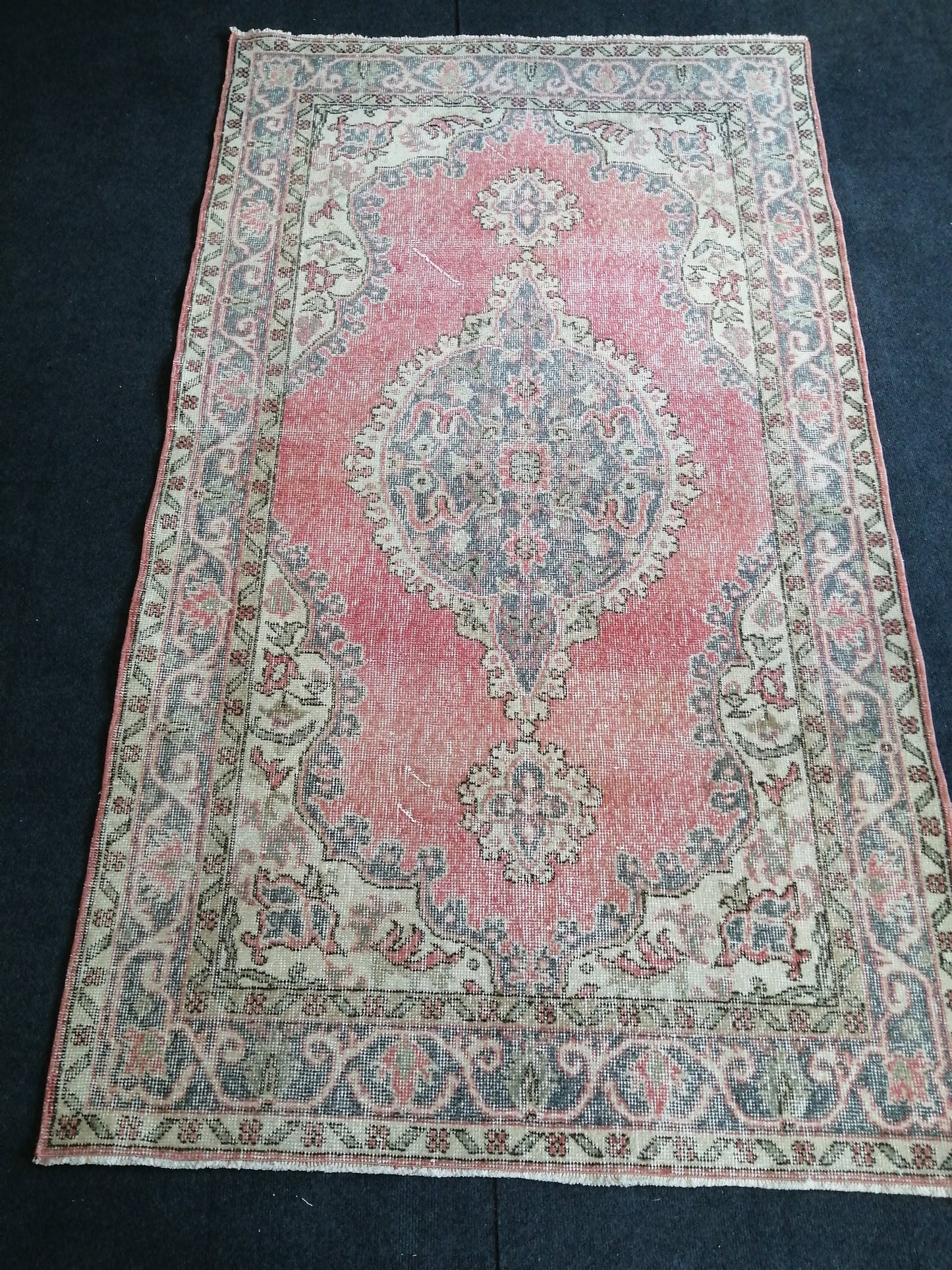 OUSHAK RUG TURKISH Oushak Rug Vintage Oushak Runner Rug Vintage Runner Rug Wool Oushak Rug Hand Made Rugs Vintage Turkish Rug