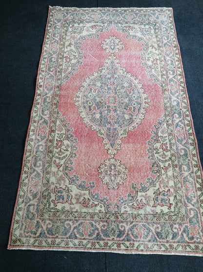 OUSHAK RUG TURKISH Oushak Rug Vintage Oushak Runner Rug Vintage Runner Rug Wool Oushak Rug Hand Made Rugs Vintage Turkish Rug