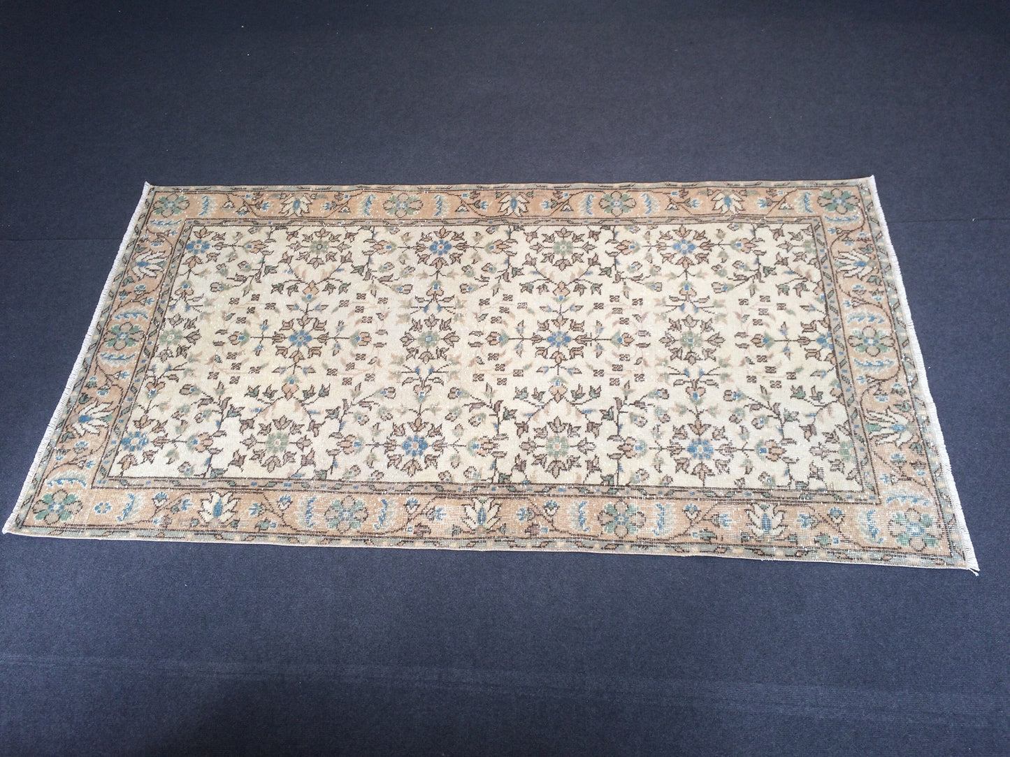 Floral Oushak Rug Bohemian Rug Turkish Rug Vintage Rug