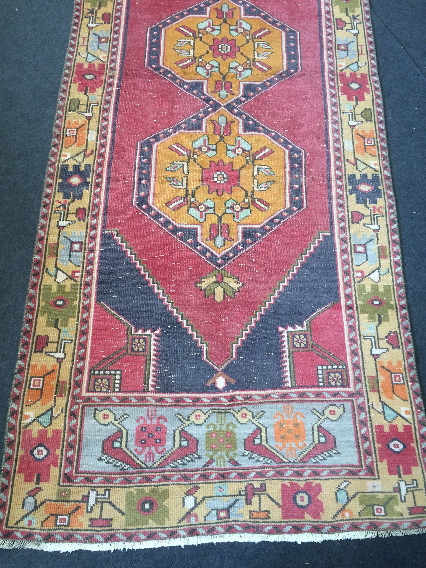3 x 9.3 Runner Rug Turkish Runner Rug Vintage Runner Rug Hallway Runner Rug Kitchen Runner Rug Wool Runner Rug
