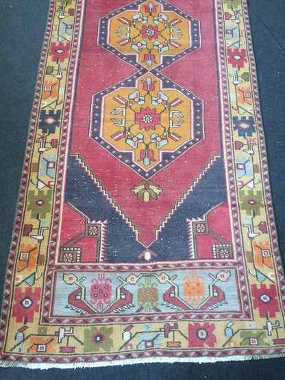 3 x 9.3 Runner Rug Turkish Runner Rug Vintage Runner Rug Hallway Runner Rug Kitchen Runner Rug Wool Runner Rug