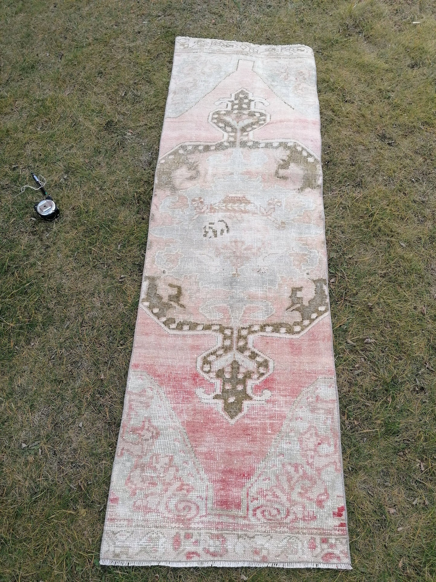 Oushak wool runner 2'2x7 distressed turkish rug, vintage runner , runner rug,kitchen rug, vintage anatolian rug