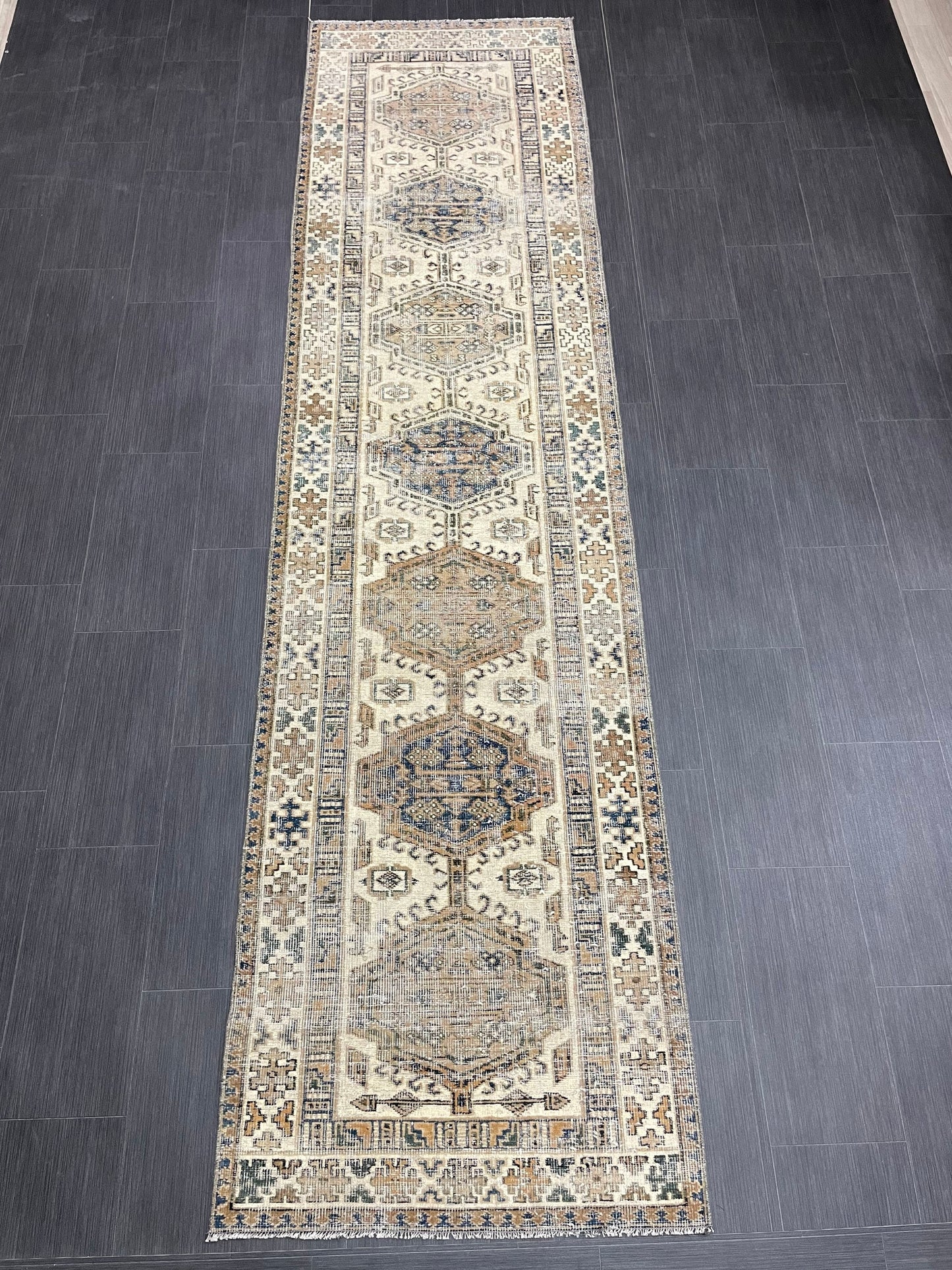 Vintage Persian Runner 2.8 x 11 Rug Antique Runner Rug Handmade Runner Staircase Runner Distressed Runner Wool Runner Rug Oriental Runner