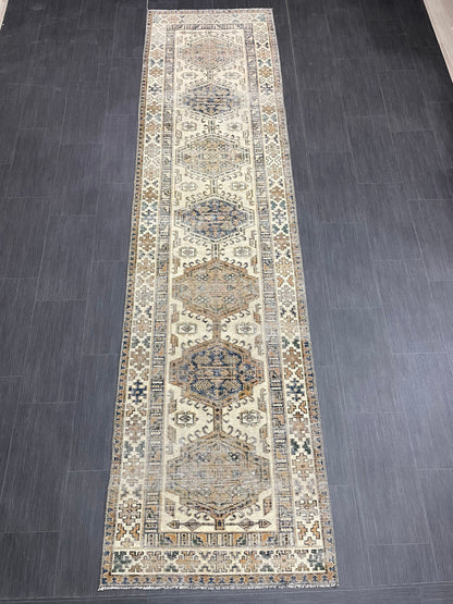 Vintage Persian Runner 2.8 x 11 Rug Antique Runner Rug Handmade Runner Staircase Runner Distressed Runner Wool Runner Rug Oriental Runner