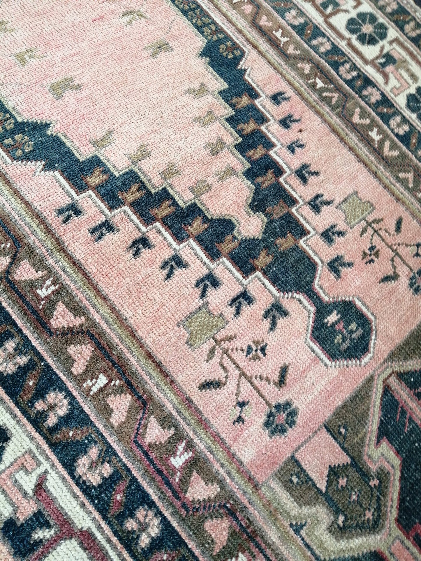 5 x 3.4 OUSHAK RUG TURKISH Oushak Rugs Vintage Oushak Runner Rug Vintage Runner Rug Wool Oushak Rug Hand Made Rugs Vintage Turkish Rug