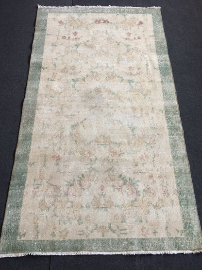 OUSHAK RUG TURKISH Oushak Rug Vintage Oushak Runner Rug Vintage Runner Rug Muted Wool Oushak Rug Hand Made Rugs