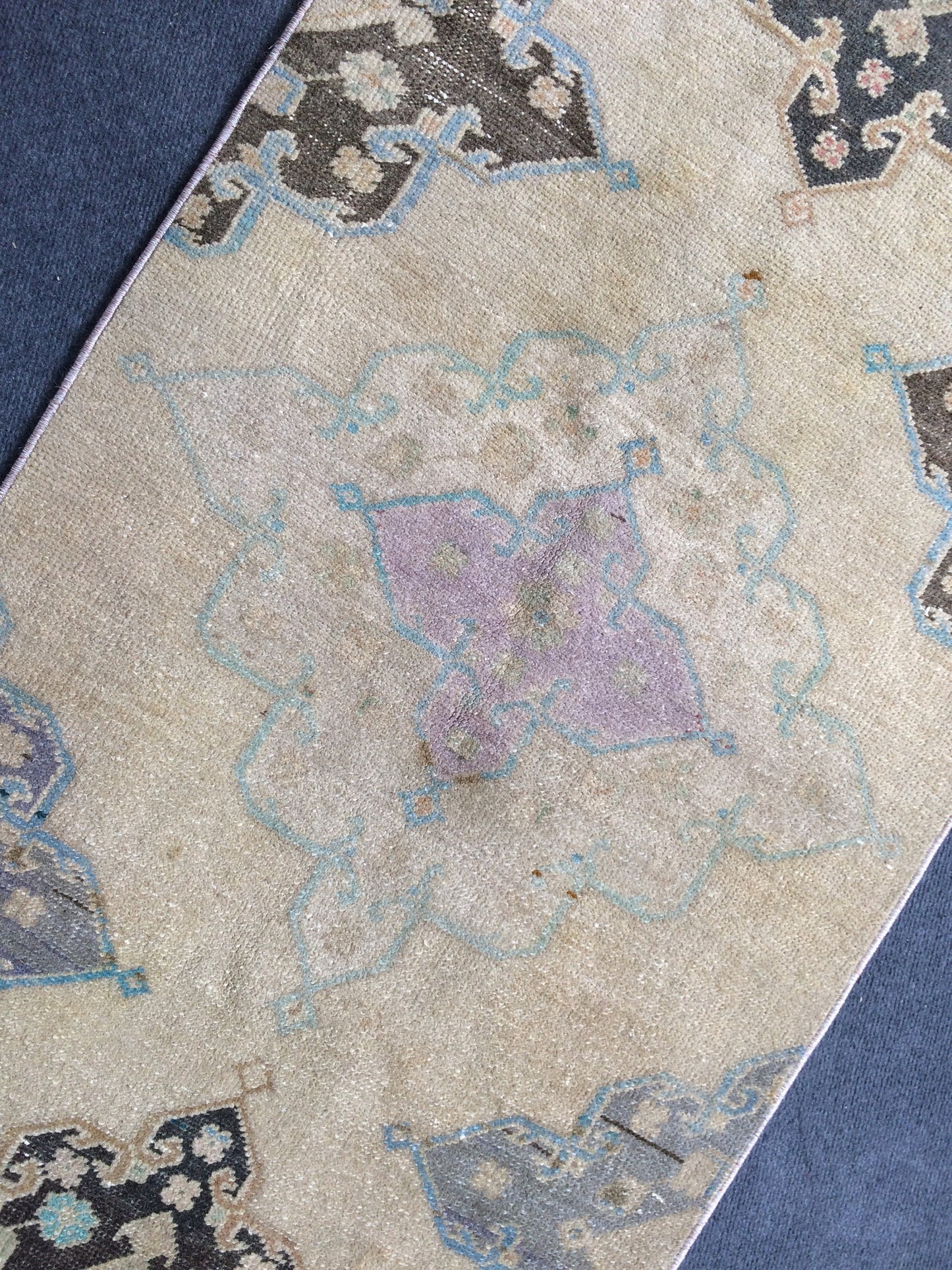 13.5 x 2.7 Turkish Runner Vintage Runner Rug Oushak Rug Runner Boho Runner Rugs Wool Runner Rug Hand Made