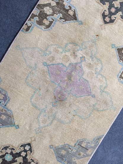 13.5 x 2.7 Turkish Runner Vintage Runner Rug Oushak Rug Runner Boho Runner Rugs Wool Runner Rug Hand Made