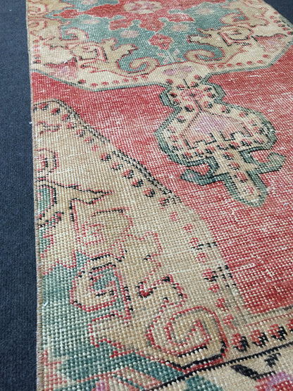 7.2 x 2.6 Turkish Runner Rug, Oushak Rug, Oushak Rugs,  Oushak Runner Rugs, Runner Rug, Vintage Runner Rug, Hand Made Rug