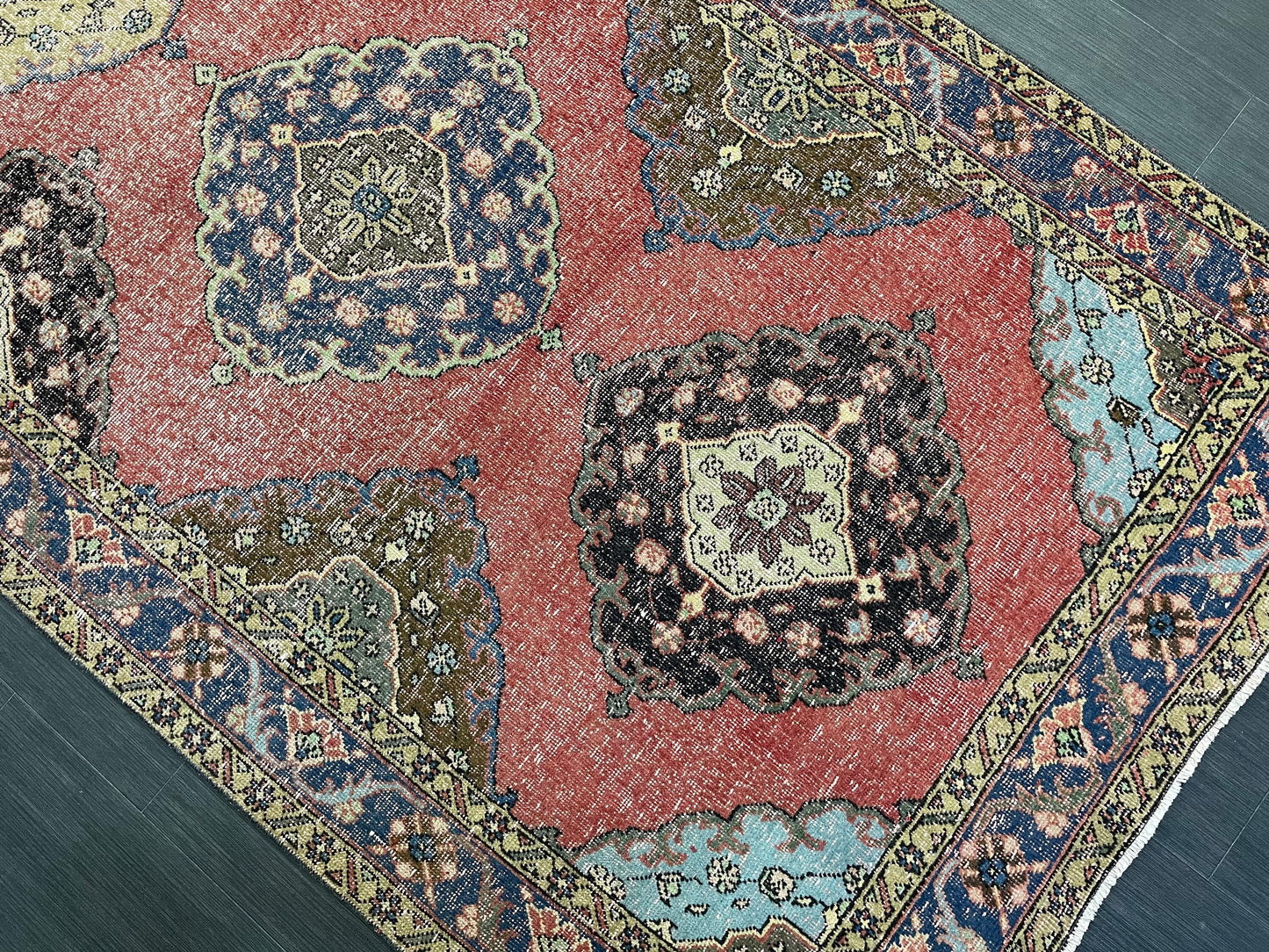 Turkish Runner Rug, Persian Distressed Runner 4.8 x 13.2 Rug, Vintage Runner Rug, Hallway Runner Rug,  Kitchen Runner Rug, Wool Runner Rug