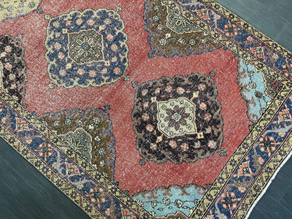 Turkish Runner Rug, Persian Distressed Runner 4.8 x 13.2 Rug, Vintage Runner Rug, Hallway Runner Rug,  Kitchen Runner Rug, Wool Runner Rug