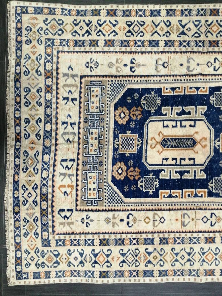 Vintage Hand Made Rug, 4.7x10 Oushak Rug, Turkish Rugs, Bohemian Rug, Persian Rug  Turkish Rug, 5x10 Rug, Vintage Rug Wool Rug Oriental Rug