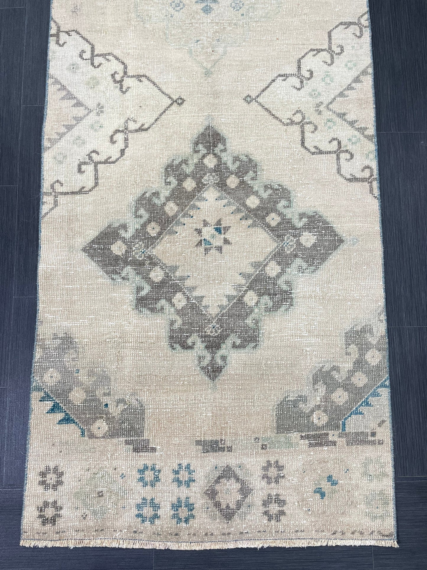 Muted Vintage Runner Rug Persian Runner Rug 2.8 x 11.2 Hallway Runner Rug Turkish Runner Kitchen Runner Rug Antique Wool Oriental Runner