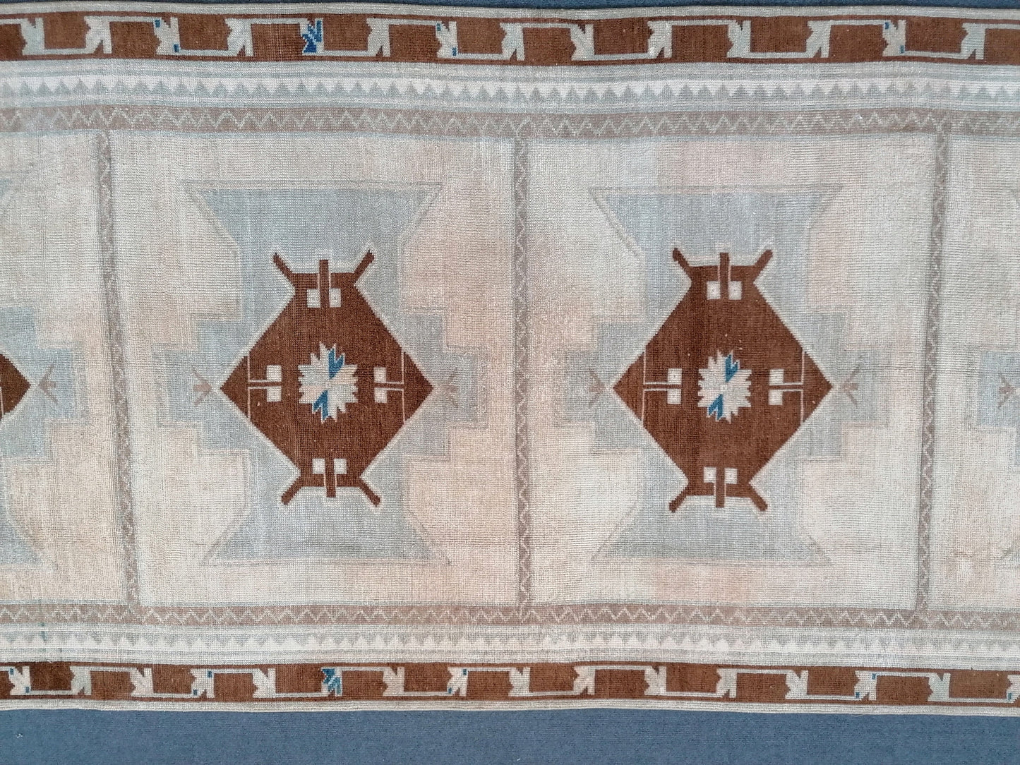 Muted oushak runner 10x4 vintage runner rug hallway runner rug kitchen runner rug wool runner rug wool oushak rug