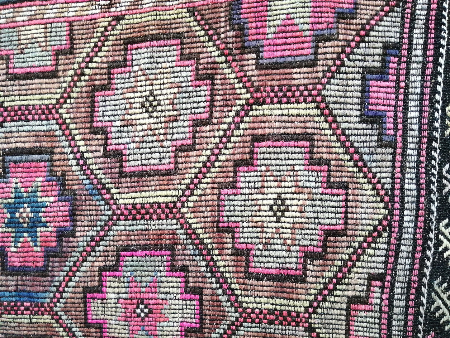 10 x 5.9 Flatwoven with Embroidery Rug Vintage Rugs  TURKISH HAND MADE Rugs Vintage Turkish Rugs  Oushak Rug Turkish Oushak Rug, Wool Rug