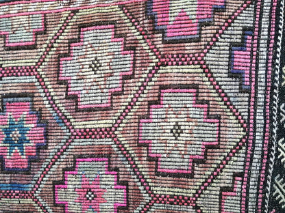 10 x 5.9 Flatwoven with Embroidery Rug Vintage Rugs  TURKISH HAND MADE Rugs Vintage Turkish Rugs  Oushak Rug Turkish Oushak Rug, Wool Rug