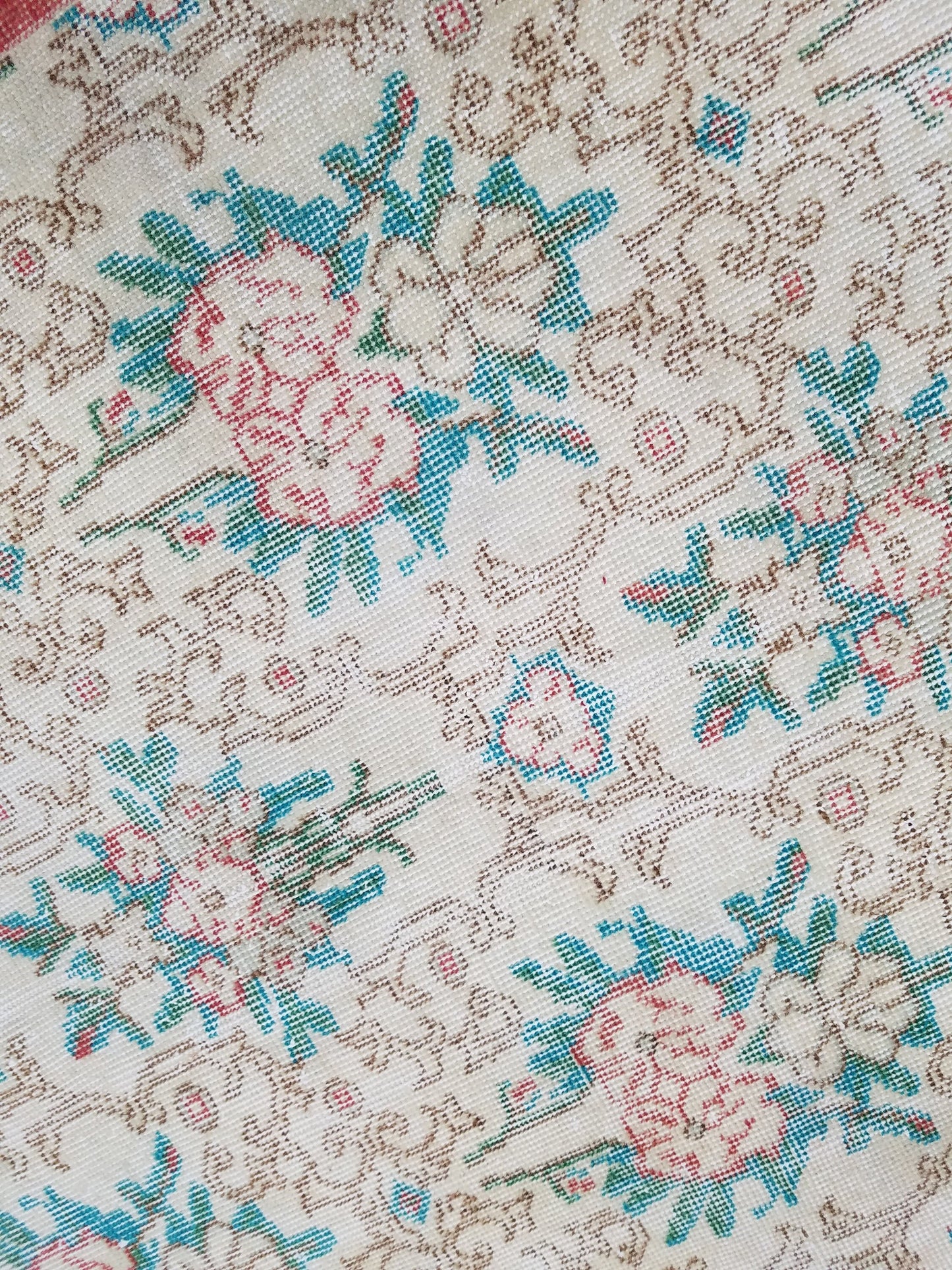 3.8 x 6.4 Oushak turkish rug, vintage rug, Distressed kitchen rug - vintage anatolian handmade rug