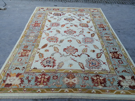 9 x 12.7 OUSHAK RUG, TURKISH Oushak Rug, Quality Wool Oushak  Rug, Rug, Wool Oushak Rug Hand Made Rugs Made In Turkey Oushak Rug 8x12 9x13