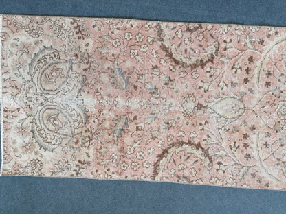 10'5x2'8 turkish runner rug, runner rug,vintage oushak runner rug,kitchen runner rug,hallway runner rug,vintage runner rug,oushak runner rug