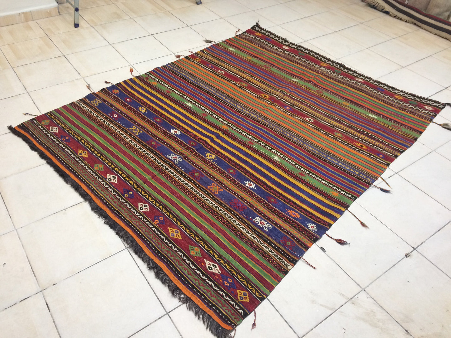 Flat Weave Rugs, Hand Made Rug, Oushak Rug, Flatweave Rustic Rug, Bohemian Rug, Turkish Rug, Farmhouse Rug, Vintage Rug, Wool rug