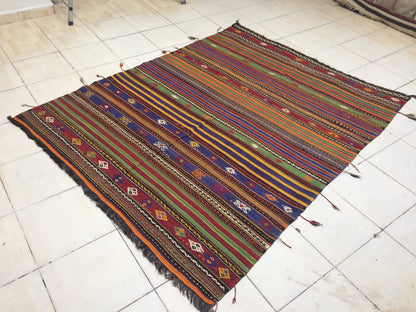 Flat Weave Rugs, Hand Made Rug, Oushak Rug, Flatweave Rustic Rug, Bohemian Rug, Turkish Rug, Farmhouse Rug, Vintage Rug, Wool rug