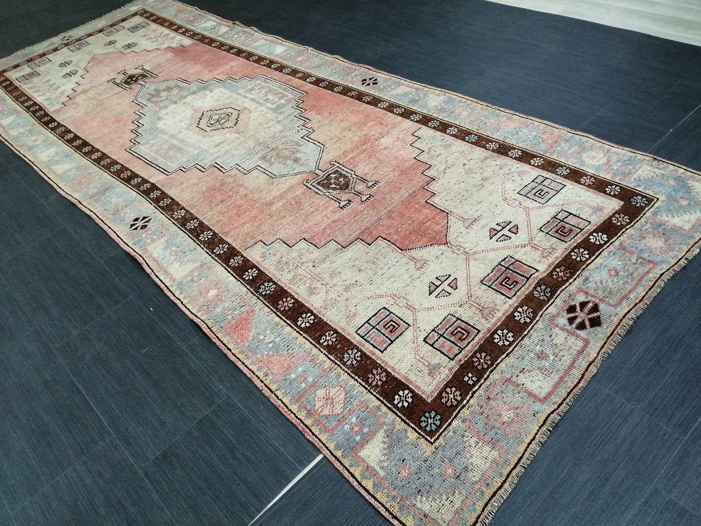 4 x 10.9 Oushak Runner Rug Turkish Runner Rug Vintage Runner Hallway Runner Rug Kitchen Runner Rug Wool Runner Rug Oriental Runner Carpet