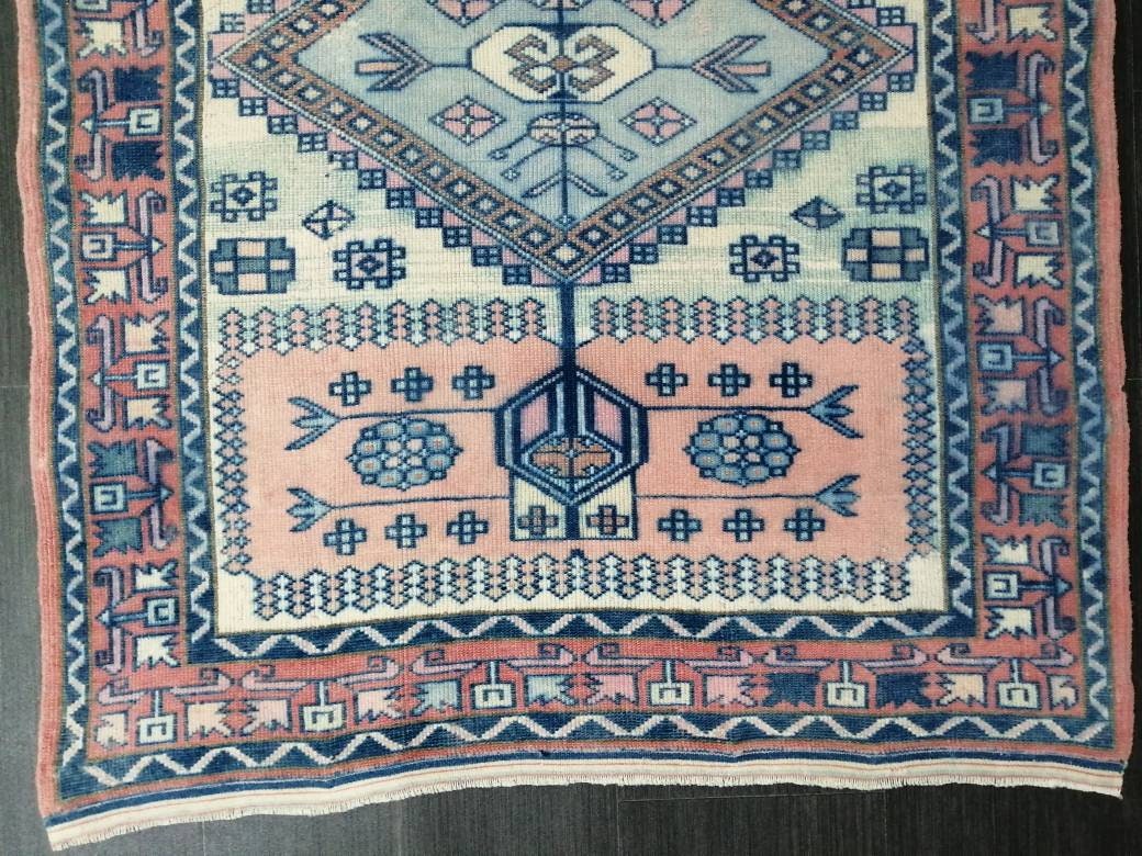 Oriental RUG TURKISH Antique Rug Vintage 5.8 x 3.2 Oushak Rug Vintage Rug Wool Oushak Rug Hand Made Rug Vintage Turkish Rug