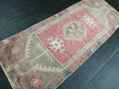 Small Vintage Rug Mini Rug Small Area Rug Turkish Rug Oushak Rug Persian Hand Made Rug Oriental Vintage Rug Door Mat Rug