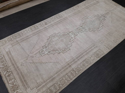 Muted Vintage RUG TURKISH Large Rug 5 x 10.8 Oushak Rug Vintage Oushak Rug Vintage Rug Muted Oushak Rug Hand Made Rug Vintage Neutral Rug