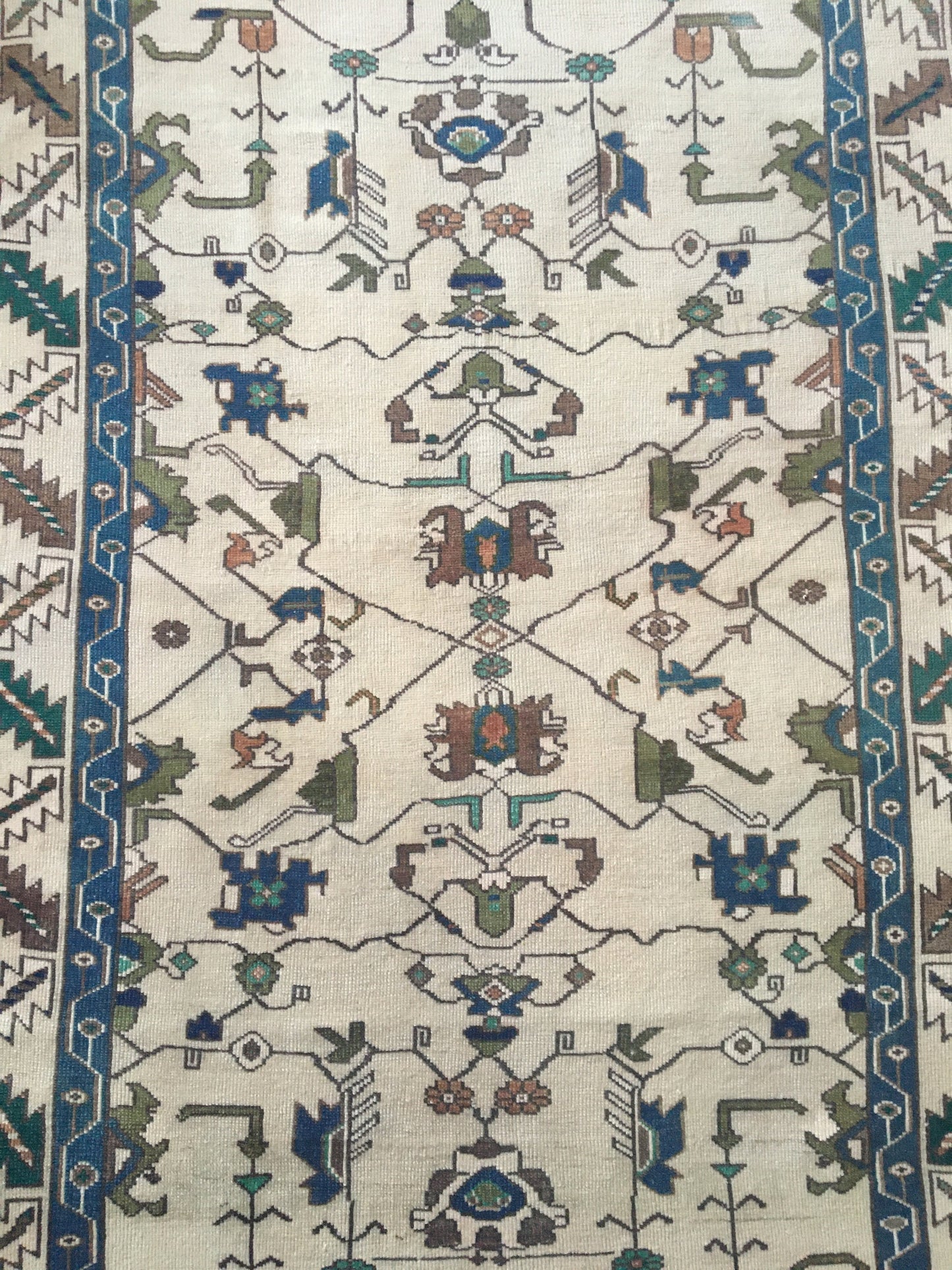 4x6 feet handmade blue living room floor rug, turkish muted bedroom rug, oushak bathroom area rug, vintage laundry rug, entryway wide rugs