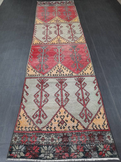 Oushak Runner Rug 3x11 Turkish Runner Rug Vintage Runner Rug Hallway Runner Rug Kitchen Runner Rug Wool Runner Rug Wool Oushak Rug Nomad Rug