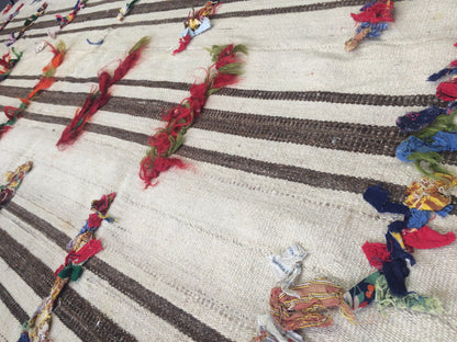 Turkish Flat Woven Runner Oushak Kilim Rugs Nomad Kilim Rug Boho Rug SHAGGY RUG Gypsy Rug Bohemian Rug Neutral Colors Flatwoven Rug Wool