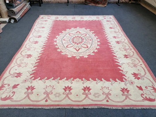 5.9 x 7.8 Oushak turkish rug, large vintage rug -  handmade wool rug, living room rug, bohemian rug,