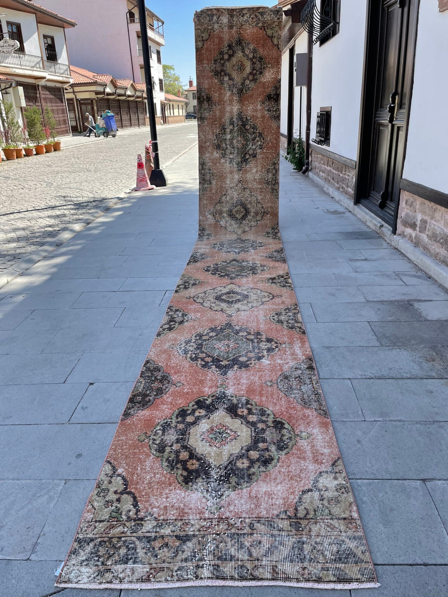 Distressed Vintage Runner Extra Long Turkish Runner 2.7 x 19.3 Stair Runner Rug Vintage Runner XL Oriental Runner Staircase Handmade Runner