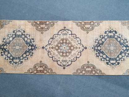 12,9x2'8 long runner rug, vintage runner,hallway rug