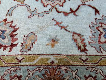 9 x 12.7 OUSHAK RUG, TURKISH Oushak Rug, Quality Wool Oushak  Rug, Rug, Wool Oushak Rug Hand Made Rugs Made In Turkey Oushak Rug 8x12 9x13