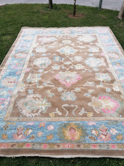 9.2 x 12.2 Large turkish oushak rug - new oushak rug, large living room rug hand knotted rug