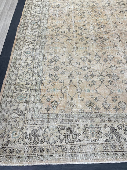 Large Vintage RUG 8.8 x 12.6 TURKISH Oushak Rug Distressed Persian Rug Wool Hand Knotted Rug 9x13 Handmade Rug Vintage ANATOLIA Rug