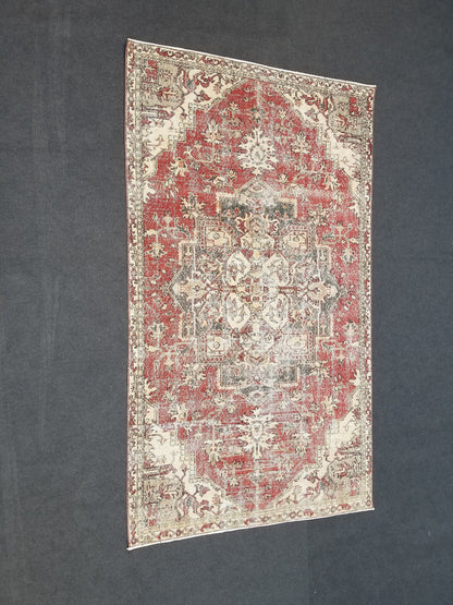 Oushak turkish rug,turkish oushak rug,oushak rug,vintage oushak rug,kitchen rug, vintage anatolian rug,unique hand made rug 8'8x5'