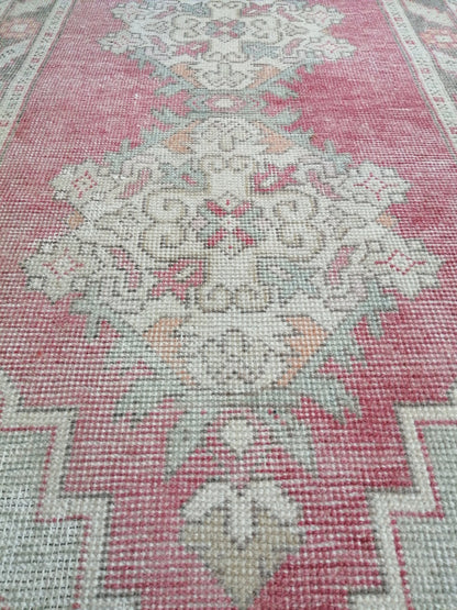 9.9 x 3 Oushak Runner Rug Turkish Runner Rug Vintage Runner Rug Hallway Runner Rug Kitchen Runner Rug Wool Runner Rug Wool Oushak Rug