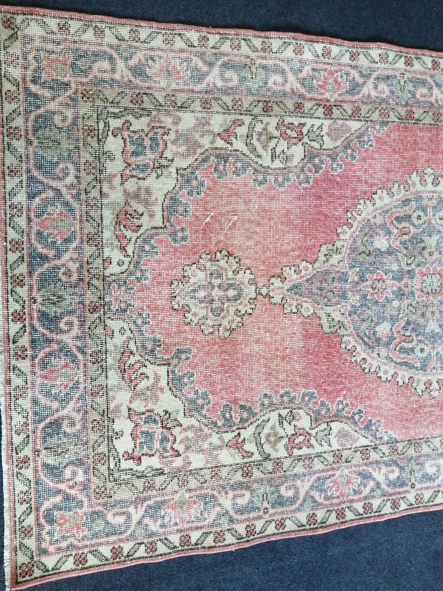 OUSHAK RUG TURKISH Oushak Rug Vintage Oushak Runner Rug Vintage Runner Rug Wool Oushak Rug Hand Made Rugs Vintage Turkish Rug