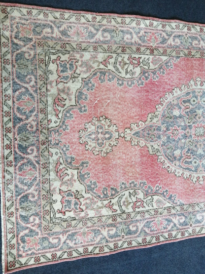 OUSHAK RUG TURKISH Oushak Rug Vintage Oushak Runner Rug Vintage Runner Rug Wool Oushak Rug Hand Made Rugs Vintage Turkish Rug