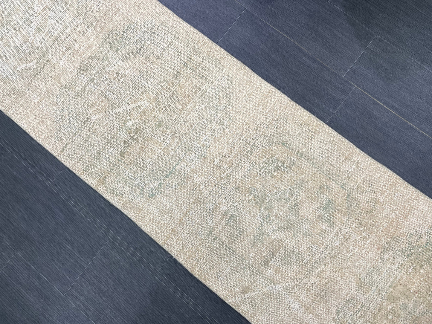 Muted Distressed Runner Rug Muted Turkish 2.3 x 10.6 Runner Rug Vintage Runner Rug Muted Hallway Runner Rug Kitchen Runner Rug Wool Runner