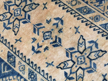 Blue Vintage Rug OUSHAK RUG 6x3.9 TURKISH Oushak Rug Vintage Oushak Runner Rug Vintage Runner Rug Wool Oushak Rug Hand Made Rugs