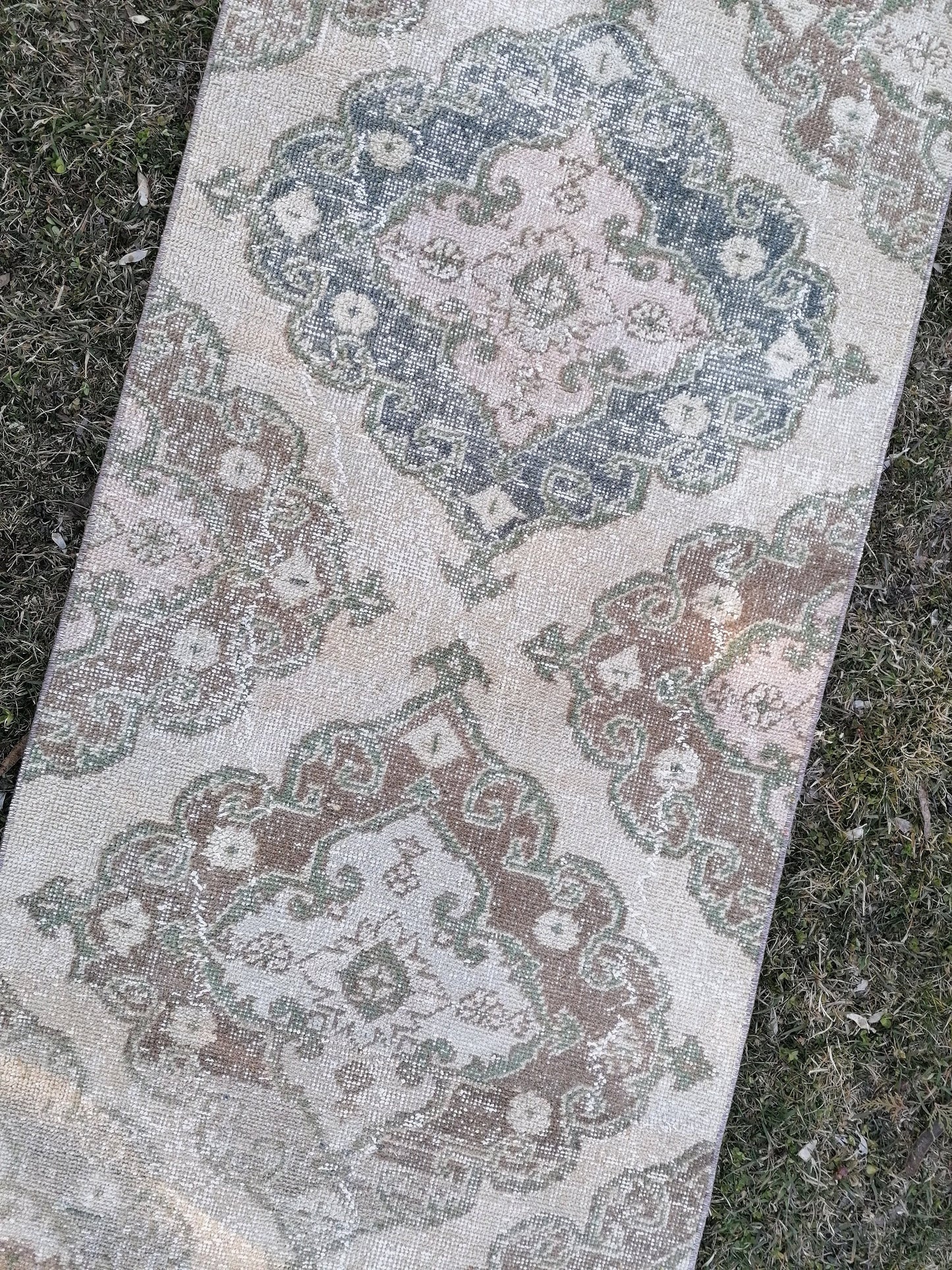 2.6 x 17.3 extra long vintage runner, oushak runner rug hallway runner, vintage anatolian rug