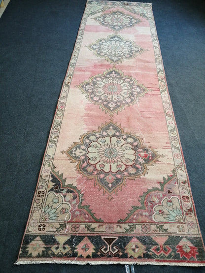 12 x 3.4 Oushak Runner Rug Turkish Runner Rug Vintage Runner Rug Hallway Runner Rug Kitchen Runner Rug Wool Runner Rug Oriental Runner Rug