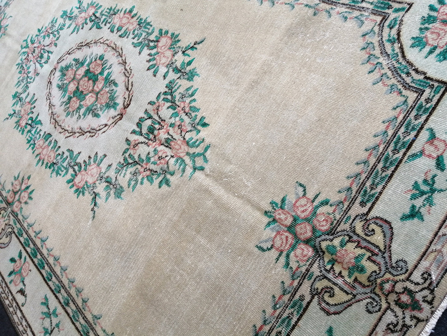 Vintage rugs Turkish Oushak Rug 6x10 Bohemian Rug, Living Room Rug, Oushak Rug, Hand woven Rug, Wool Muted Rug, WOOL Oriental Rugs