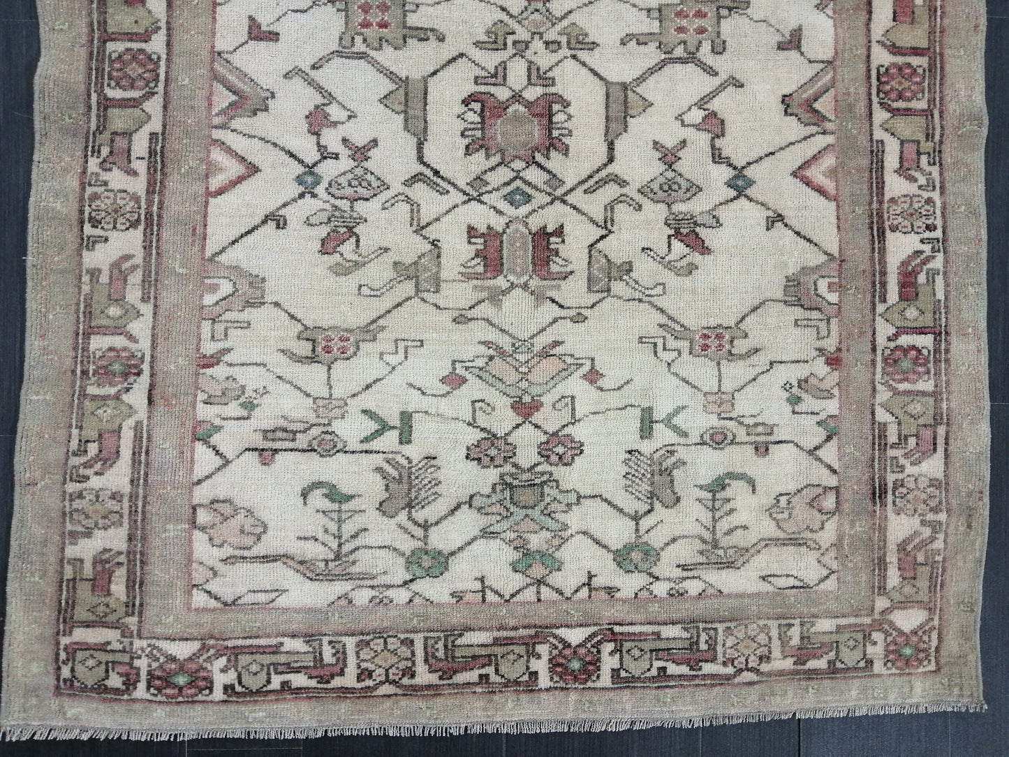 4 X 5 OUSHAK RUG Wool TURKISH Oushak Rug Vintage Oushak Runner Rug Vintage Hand Made Rugs Vintage Turkish Rug