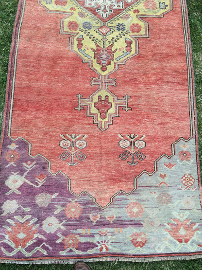 VINTAGE RUNNER Rug, 4x12 Oushak Runner Rug, Rustic Rug, Rugs Runner, Turkish Rug Runner, Farmhouse Rug, Vintage Rug