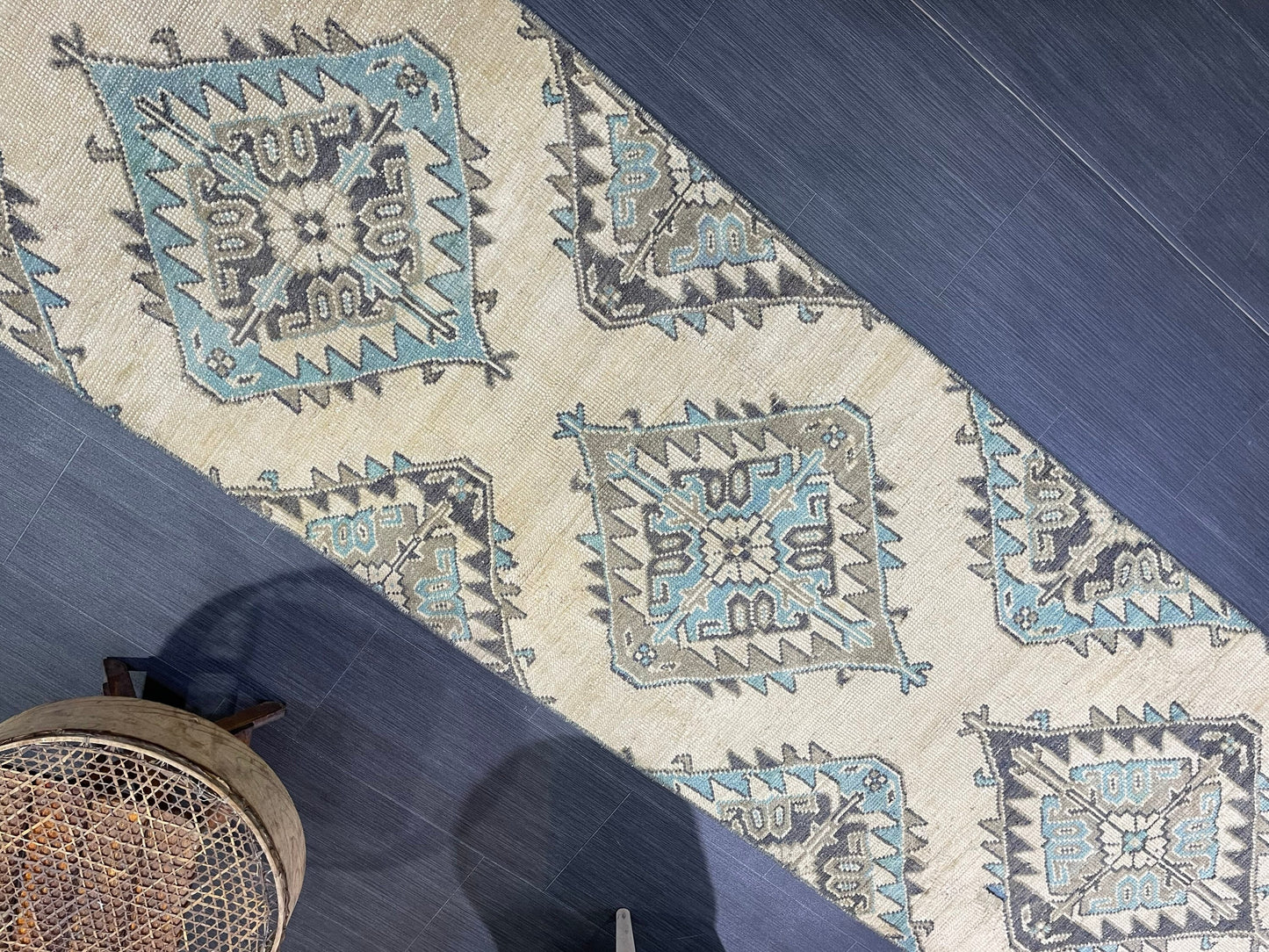 Vintage Persian Runner 2.7 x 12.4 Rug, Turkish Runner Rug, Handmade Runner, Staircase Runner, Kitchen Runner Rug, Wool Runner Rug